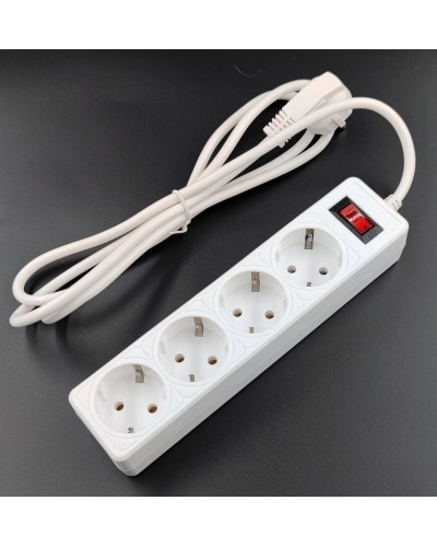 SP4W-518 GARDA. Сетевой фильтр 4 розетки,1,8м, белый. 5bites в Евпатории