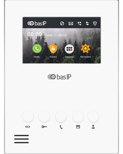 AU-04LA (AU-04L) WHITE. Монитор IP-домофона. BAS-IP в Евпатории