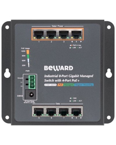 STWP-08HP4. Коммутатор 8-портовый. Beward в Евпатории