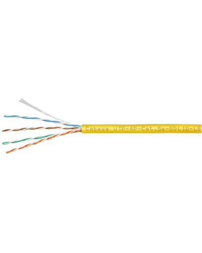 UTP-4P-Cat.5e-SOLID-LSZH-YL (9780c). Кабель «витая пара» (LAN) для структурированных систем связи. CABEUS в Евпатории