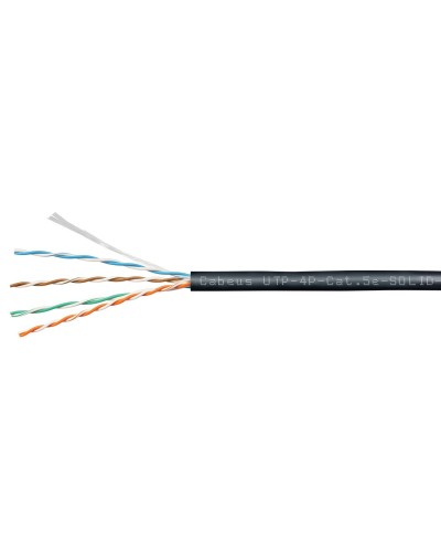 UTP-4P-Cat.5e-SOLID-OUT-PE-UV (11246c). Кабель «витая пара» (LAN) для структурированных систем связи. CABEUS в Евпатории