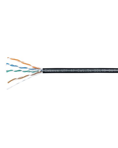 UTP-4P-Cat.5e-SOLID-OUT-LSZH-UV-100 (7172c-5). Кабель «витая пара» (LAN) для структурированных систем связи. CABEUS в Евпатории