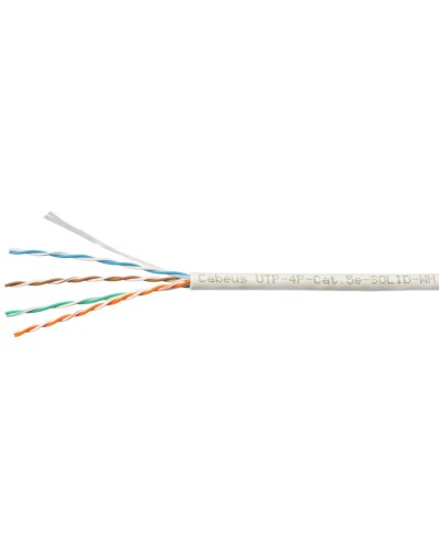 UTP-4P-Cat.5e-SOLID-WH-100 (7471c-5). Кабель «витая пара» (LAN) для структурированных систем связи. CABEUS в Евпатории