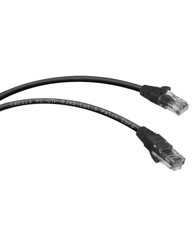 PC-UTP-RJ45-Cat.6-5m-BK (8667c), чёрный. Патч-корд медный. CABEUS в Евпатории