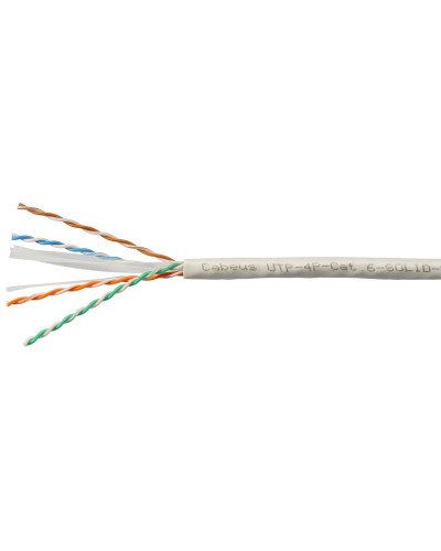 UTP-4P-Cat.6-SOLID-LSZH-GY (11108c). Кабель «витая пара» (LAN) для структурированных систем связи. CABEUS в Евпатории