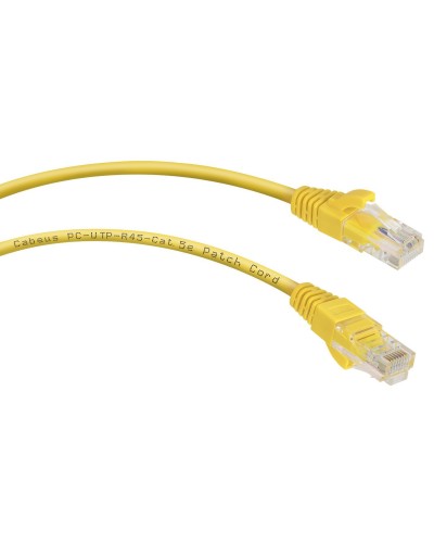 PC-UTP-RJ45-Cat.5e-0.5m-YL (7666c), желтый. Патч-корд медный. CABEUS в Евпатории