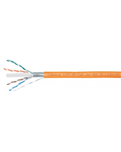 UTP-4P-Cat.6a-SOLID-LSZH-OR (11374c). Кабель «витая пара» (LAN) для структурированных систем связи. CABEUS в Евпатории