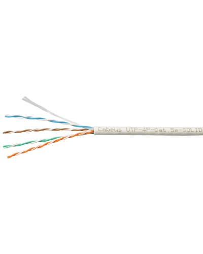 UTP-4P-Cat.5e-SOLID-LSZH-WH-100 (9782c-5). Кабель «витая пара» (LAN) для структурированных систем связи. CABEUS в Евпатории