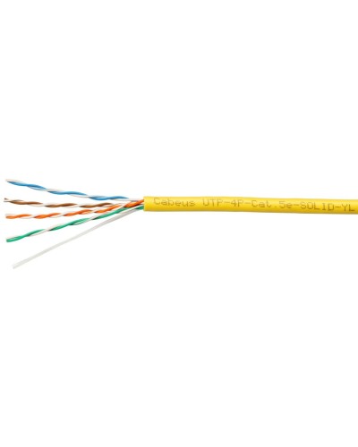 UTP-4P-Cat.5e-SOLID-YL-100 (7251c-5). Кабель «витая пара» (LAN) для структурированных систем связи. CABEUS в Евпатории