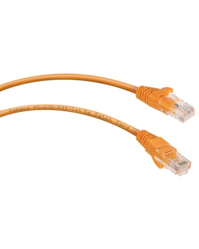 PC-UTP-RJ45-Cat.5e-0.5m-OR-LSZH (9520c), оранжевый. Патч-корд медный. CABEUS в Евпатории
