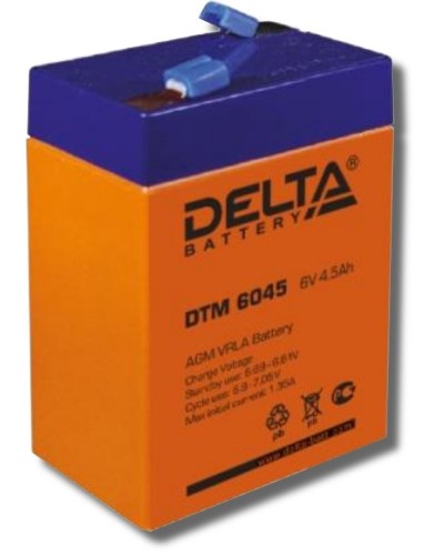 Delta DTM 6045. Аккумулятор герметичный свинцово-кислотный. Delta в Евпатории