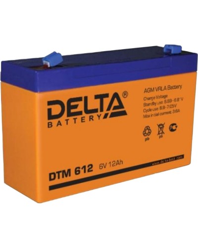 Delta DTM 612. Аккумулятор герметичный свинцово-кислотный. Delta в Евпатории