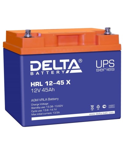 Delta HRL 12-45 X. Аккумулятор герметичный свинцово-кислотный. Delta в Евпатории