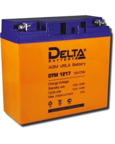 Delta DTM 1217. Аккумулятор герметичный свинцово-кислотный. Delta в Евпатории