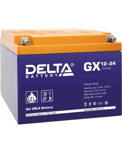 Delta GX 12-24. Аккумулятор герметичный свинцово-кислотный. Delta в Евпатории