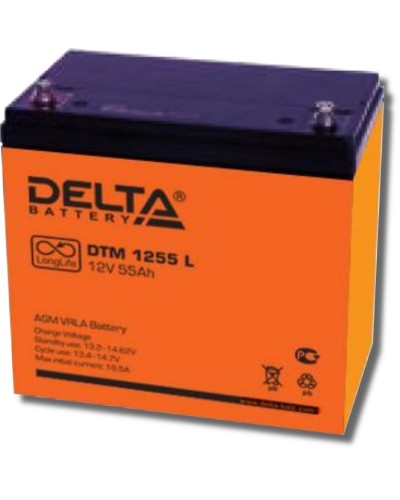 Delta DTM 1255 L. Аккумулятор герметичный свинцово-кислотный. Delta в Евпатории