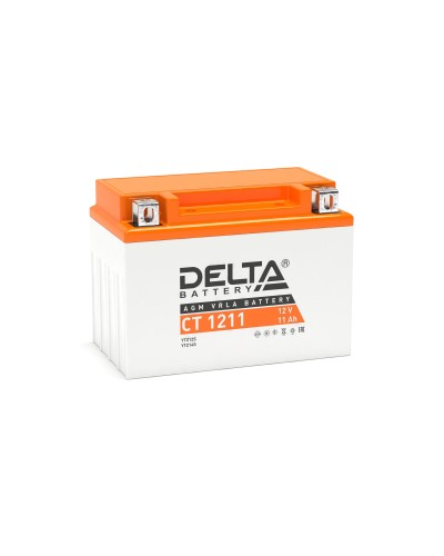 Delta CT 1211. Аккумулятор герметичный свинцово-кислотный стартерный. Delta в Евпатории