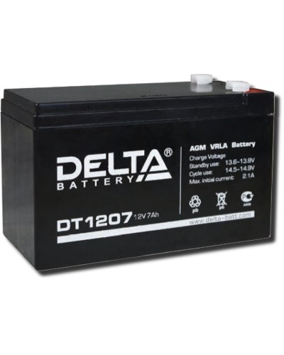 Delta DT 1207. Аккумулятор герметичный свинцово-кислотный. Delta в Евпатории