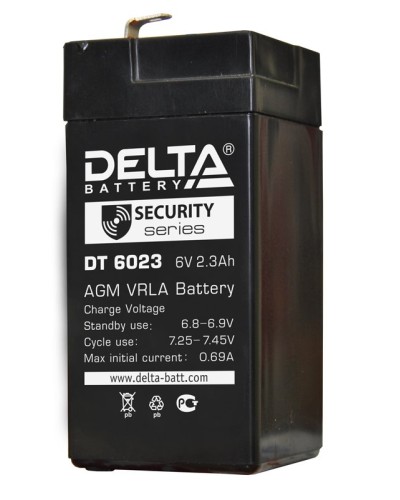 Delta DT 6023 (75мм). Аккумулятор герметичный свинцово-кислотный. Delta в Евпатории