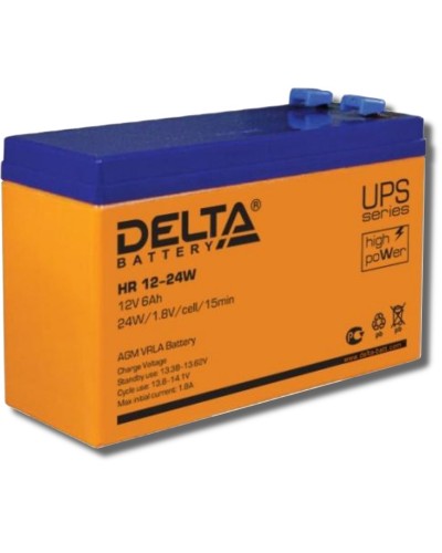 Delta HR 12-24 W. Аккумулятор герметичный свинцово-кислотный. Delta в Евпатории