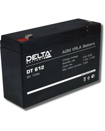 Delta DT 612. Аккумулятор герметичный свинцово-кислотный. Delta в Евпатории