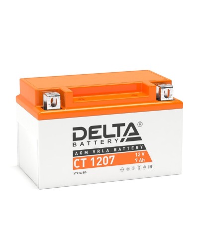 Delta CT 1207. Аккумулятор герметичный свинцово-кислотный стартерный. Delta в Евпатории