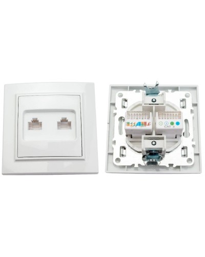 Минск Розетка RJ-45+Phone СП (ERK00-135-10). Розетка RJ-45+Phone СП. EKF в Евпатории