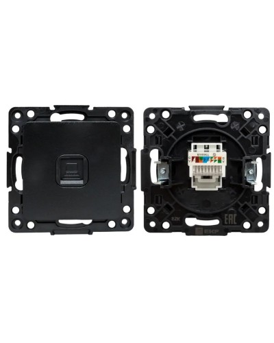 Стокгольм Механизм Розетки RJ-45 1-местной (EZK01-035-10). Механизм Розетки RJ-45 1-местной. EKF в Евпатории