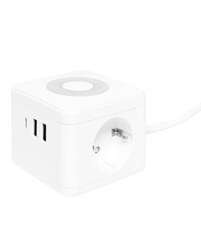 Удлинитель Куб 2 гнезда 2USB 2,4А+Type C + Ночник 1,3 метра 1мм2. Удлинитель Куб. EKF в Евпатории