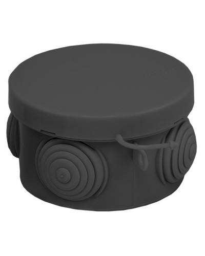 КМР-040-038 с крышкой (65х40) чёрная IP54 (plc-kmr-040-038-b). Коробка распределительная. EKF в Евпатории