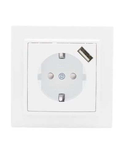 Минск Розетка 1-местная СП с/з 16А (ERR16-028-100-USB). Розетка 1-местная СП с/з 16А. EKF в Евпатории