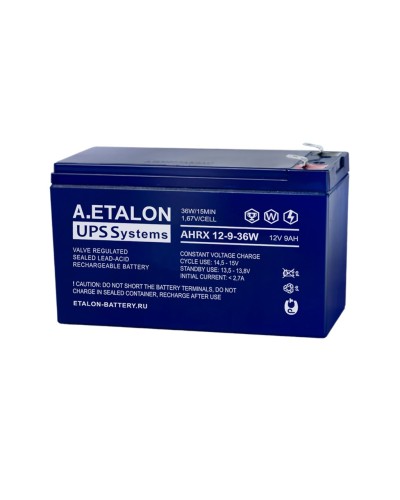 A.ETALON AHRX 12-9-36W. Аккумулятор герметичный свинцово-кислотный. ETALON в Евпатории