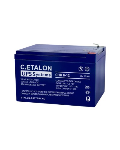 C.ETALON CHR 6-12. Аккумулятор герметичный свинцово-кислотный. ETALON в Евпатории