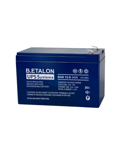 B.ETALON BHR 12-9 34W. Аккумулятор герметичный свинцово-кислотный. ETALON в Евпатории