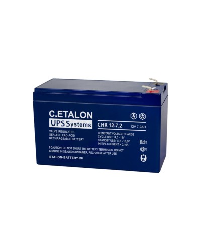 C.ETALON CHR 12-7,2. Аккумулятор герметичный свинцово-кислотный. ETALON в Евпатории