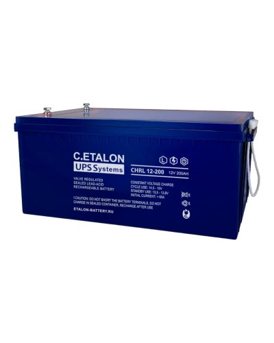 C.ETALON CHRL 12-200. Аккумулятор герметичный свинцово-кислотный. ETALON в Евпатории