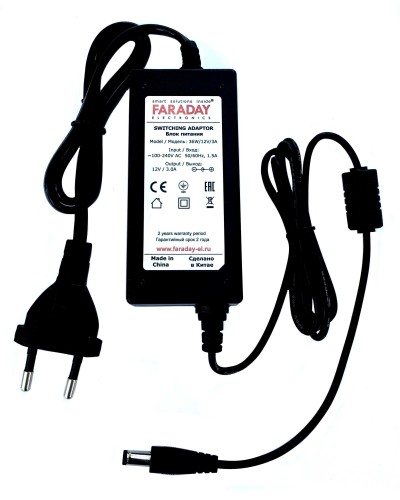 36W/12V/3A. Импульсный блок питания в пластиковом корпусе. FARADAY в Евпатории