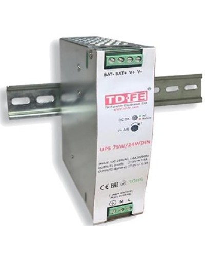 UPS 75W/24V/DIN. Блок бесперебойного питания. FARADAY в Евпатории