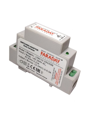 12W/12-24V/DIN. Блок питания. FARADAY в Евпатории