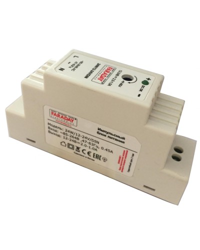 24W/12-24V/DIN. Блок питания. FARADAY в Евпатории