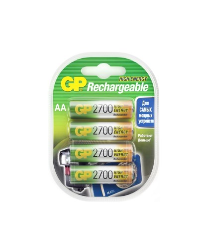 GP 270AAHC AA (GP 270AAHC-2DECRC4), упак. 4 шт.. Перезаряжаемые аккумуляторы. GP Batteries в Евпатории