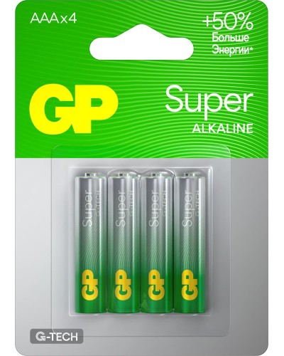 GP Super Alkaline 15A AA (GP 15AA21-2CRSBC4), упак. 4 шт. БЛИСТЕР. Алкалиновые батарейки. GP Batteries в Евпатории