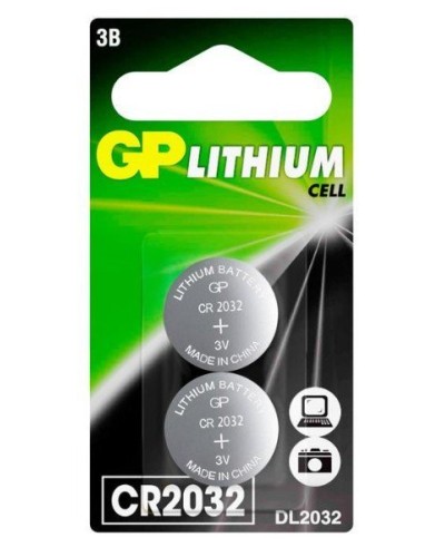 GP Lithium CR2032 (GP CR2032-2CRU2), упак. 2 шт. БЛИСТЕР. Литиевые дисковые батарейки. GP Batteries в Евпатории
