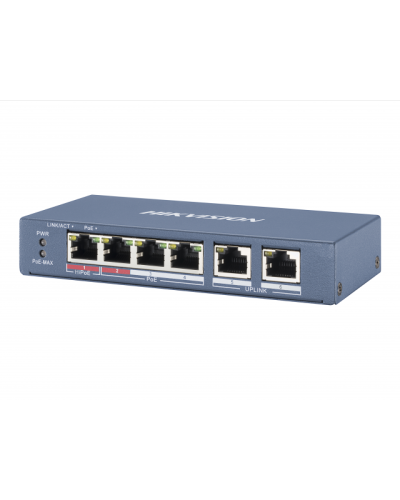 DS-3E0106P-E/M. Коммутатор с питанием POE. Hikvision в Евпатории