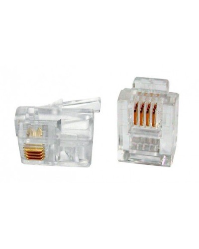 PLUG-6P4C-P-C2-100 (100 шт). Разъем RJ-12. Hyperline в Евпатории