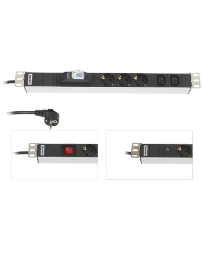SHE19-6SH-B-2.5EU. Блок розеток 19. Hyperline в Евпатории
