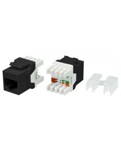 KJ8-8P8C-C6A-180-BK. Вставка Keystone Jack RJ-45. Hyperline в Евпатории