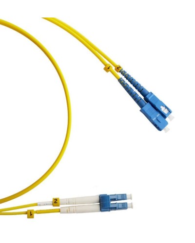 FC-D2-9-LC/UR-SC/UR-H-2M-LSZH-YL. Патч-корд волоконно-оптический LC/UPC-SC/UPC. Hyperline в Евпатории