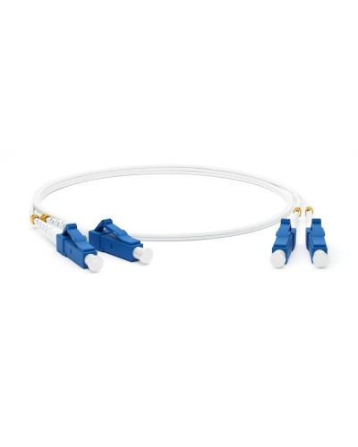 FC-D2-9A1-LC/UR-LC/UR-H-1M-LSZH-WH. Патч-корд волоконно-оптический LC-LC. Hyperline в Евпатории