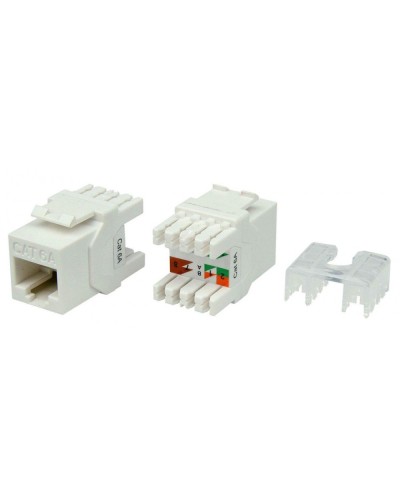 KJ8-8P8C-C6A-180-WH. Вставка Keystone Jack RJ-45. Hyperline в Евпатории